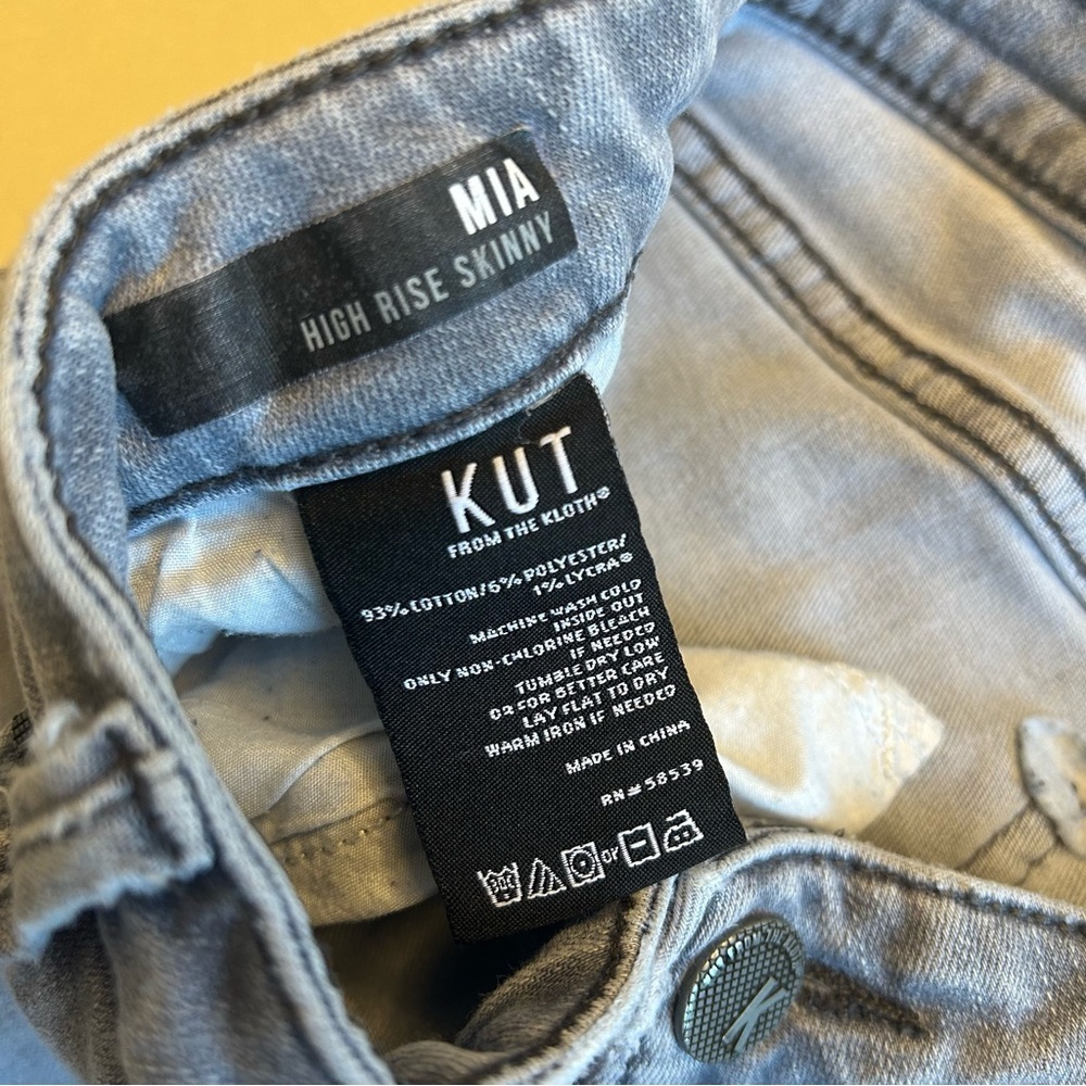 Kut from the Kloth Charcoal High Rise Skinny Jeans   Size 16 - Picture 8 of 10